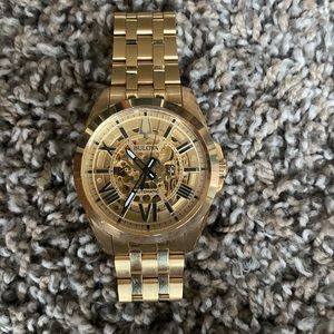 Bulova mens gold toned watch